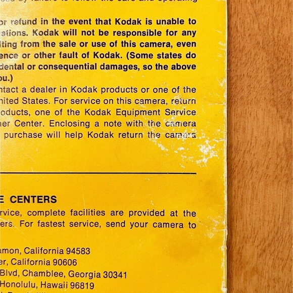 Vintage Kodak PartyTime Instant Camera User Instruction Manual Movie Prop - Picture 7 of 8